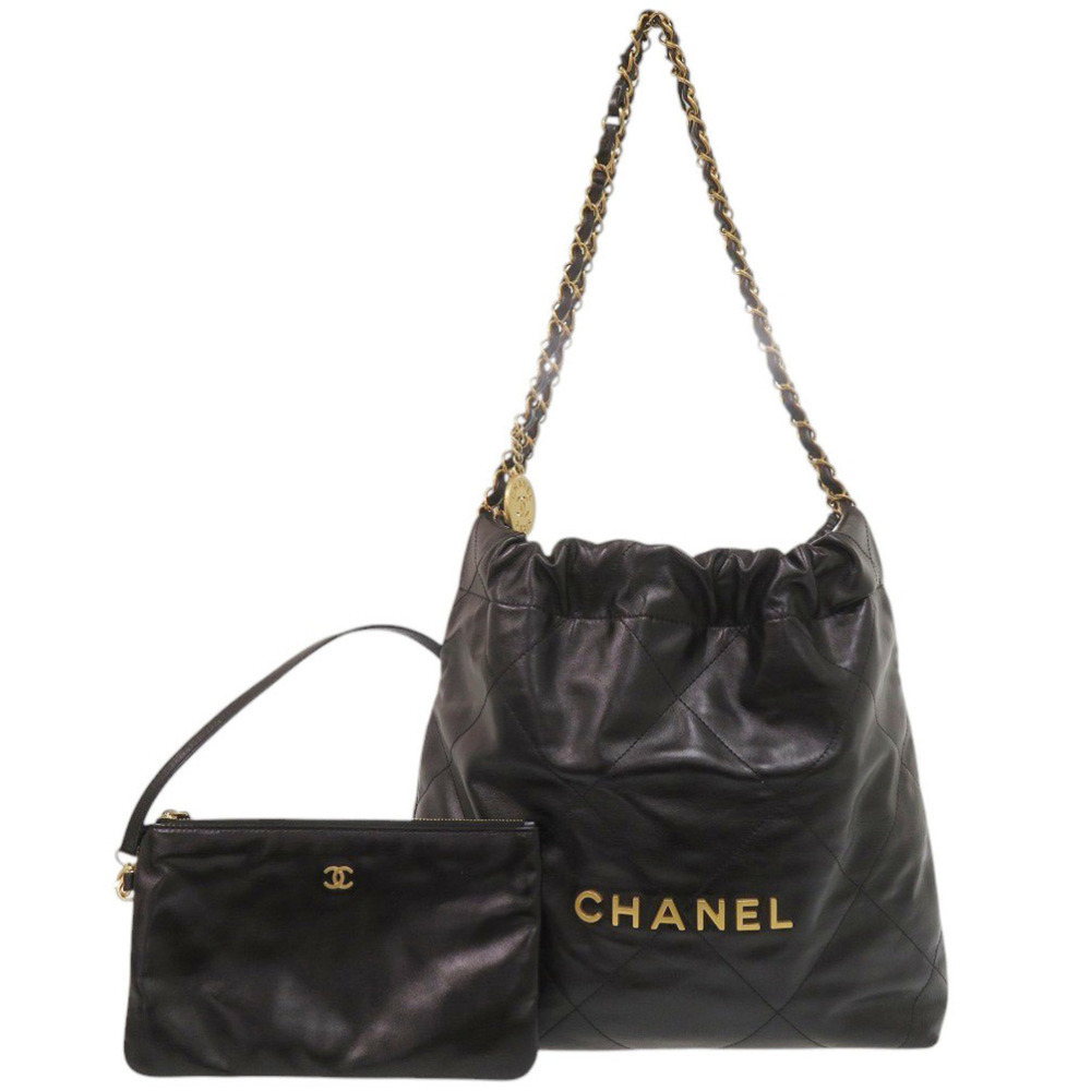 Chanel 22 Small AS3260 Calf Leather Black Tote Bag 0129CHANEL